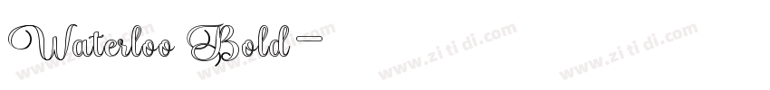Waterloo Bold字体转换